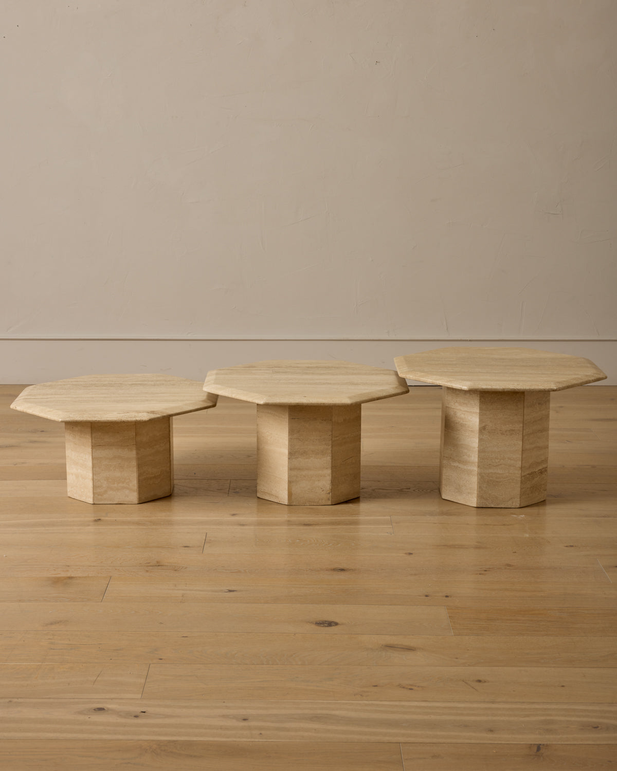 Lostine - Travertine Nesting Tables - Set of 3