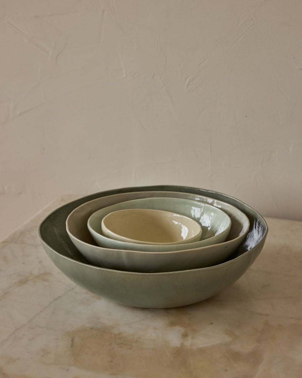 Lostine - Organic Ceramic Nesting Bowls - Coastal