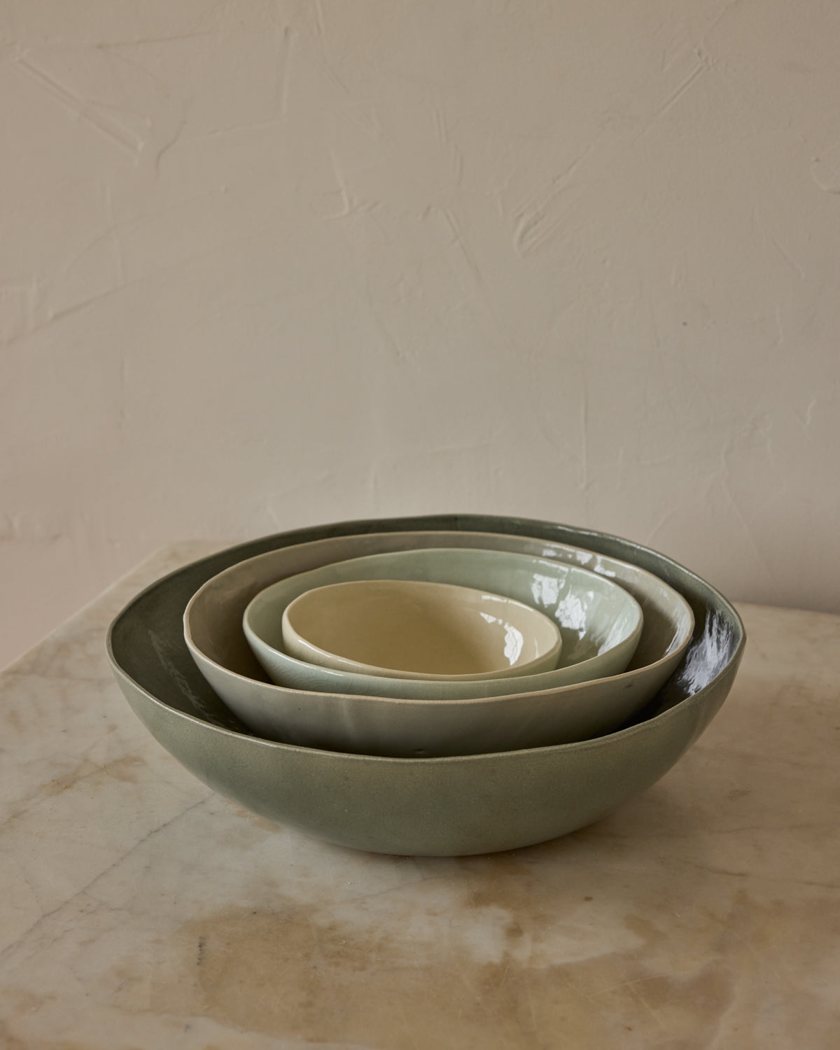 Lostine - Organic Ceramic Nesting Bowls - Coastal