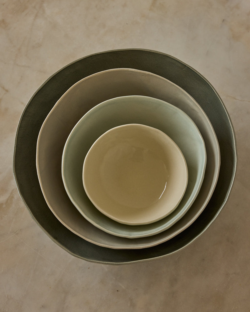 Lostine - Organic Ceramic Nesting Bowls - Coastal