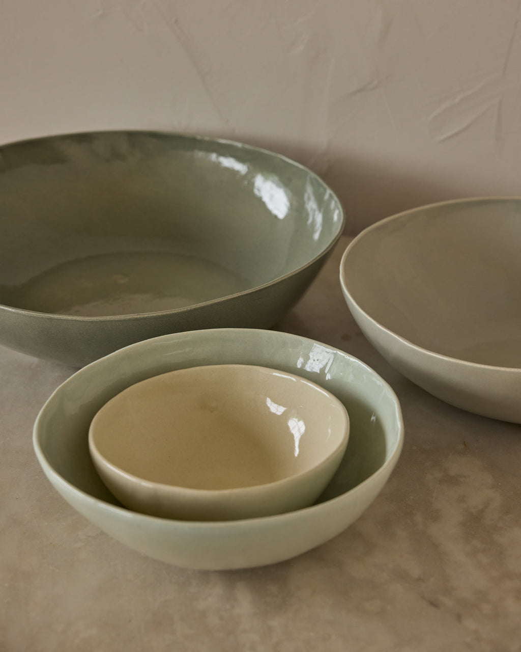 Lostine - Organic Ceramic Nesting Bowls - Coastal