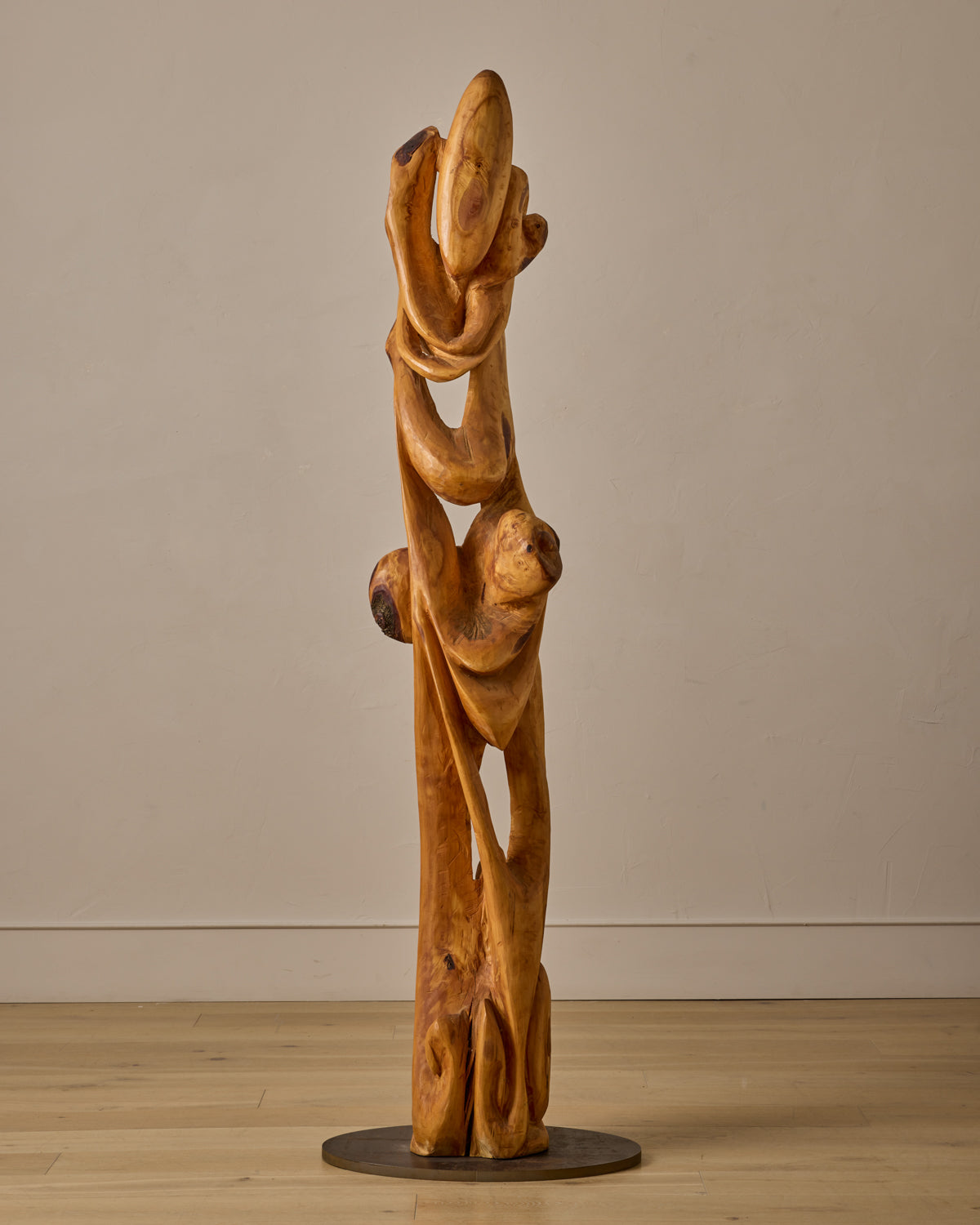 Lostine - Monumental French Mid - Century Wooden Sculpture