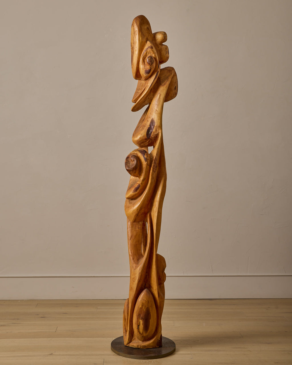 Lostine - Monumental French Mid - Century Wooden Sculpture