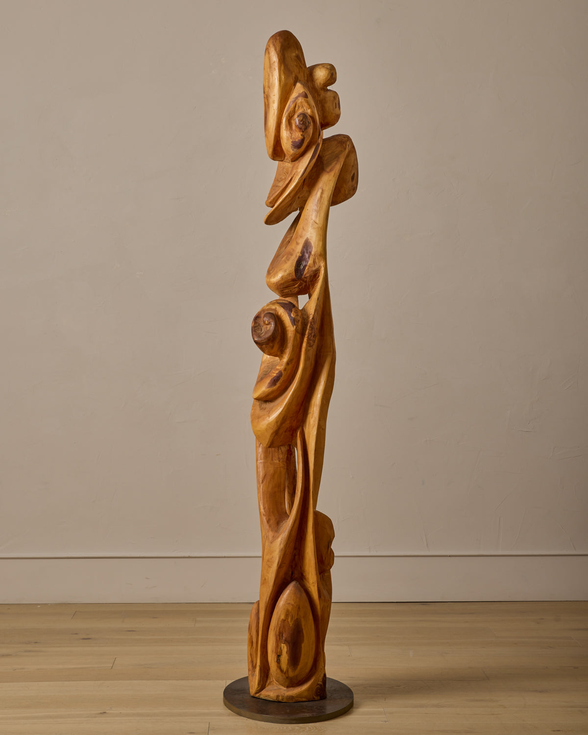 Lostine - Monumental French Mid - Century Wooden Sculpture