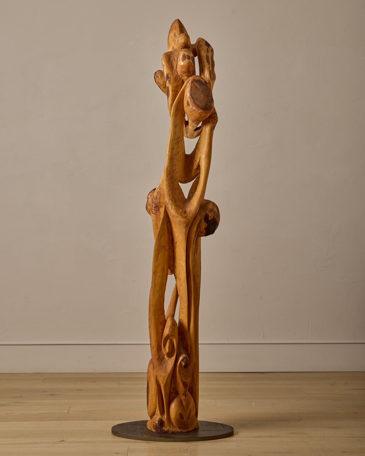 Lostine - Monumental French Mid - Century Wooden Sculpture