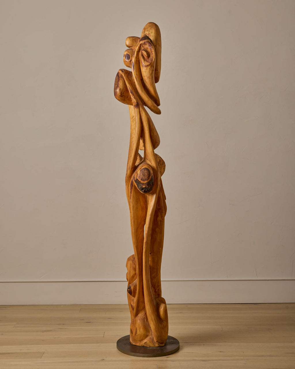 Lostine - Monumental French Mid - Century Wooden Sculpture