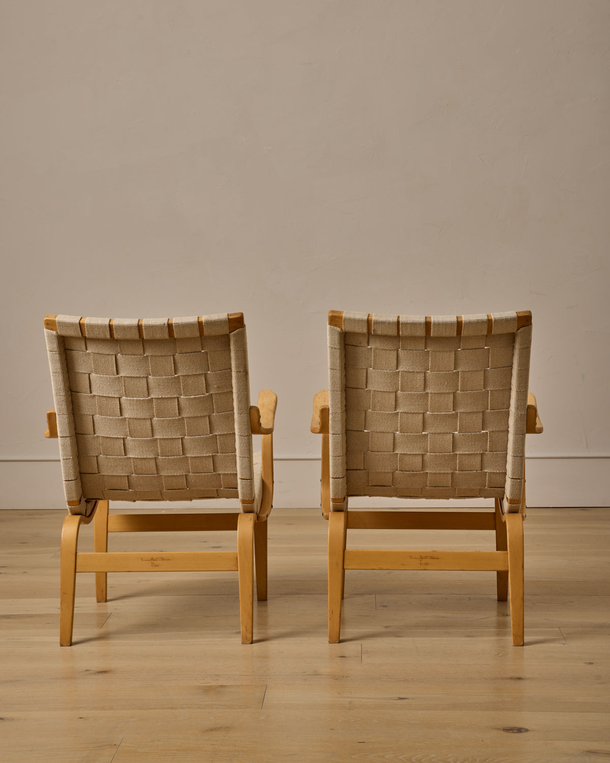 Lostine - Pair of Beech "Eva" Chairs by Bruno Mathsson