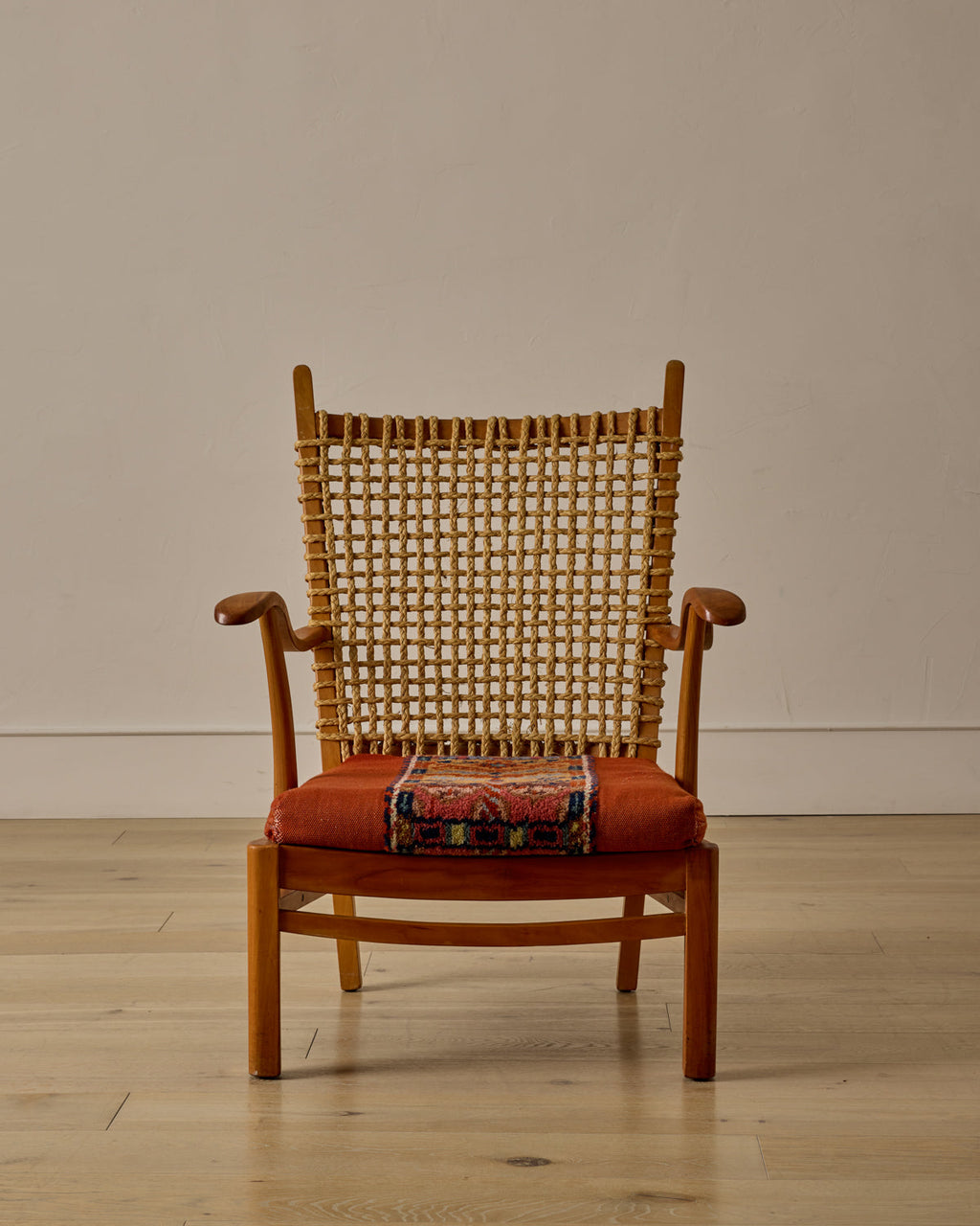 Lostine - 1940s Dutch High Back Rope Chair