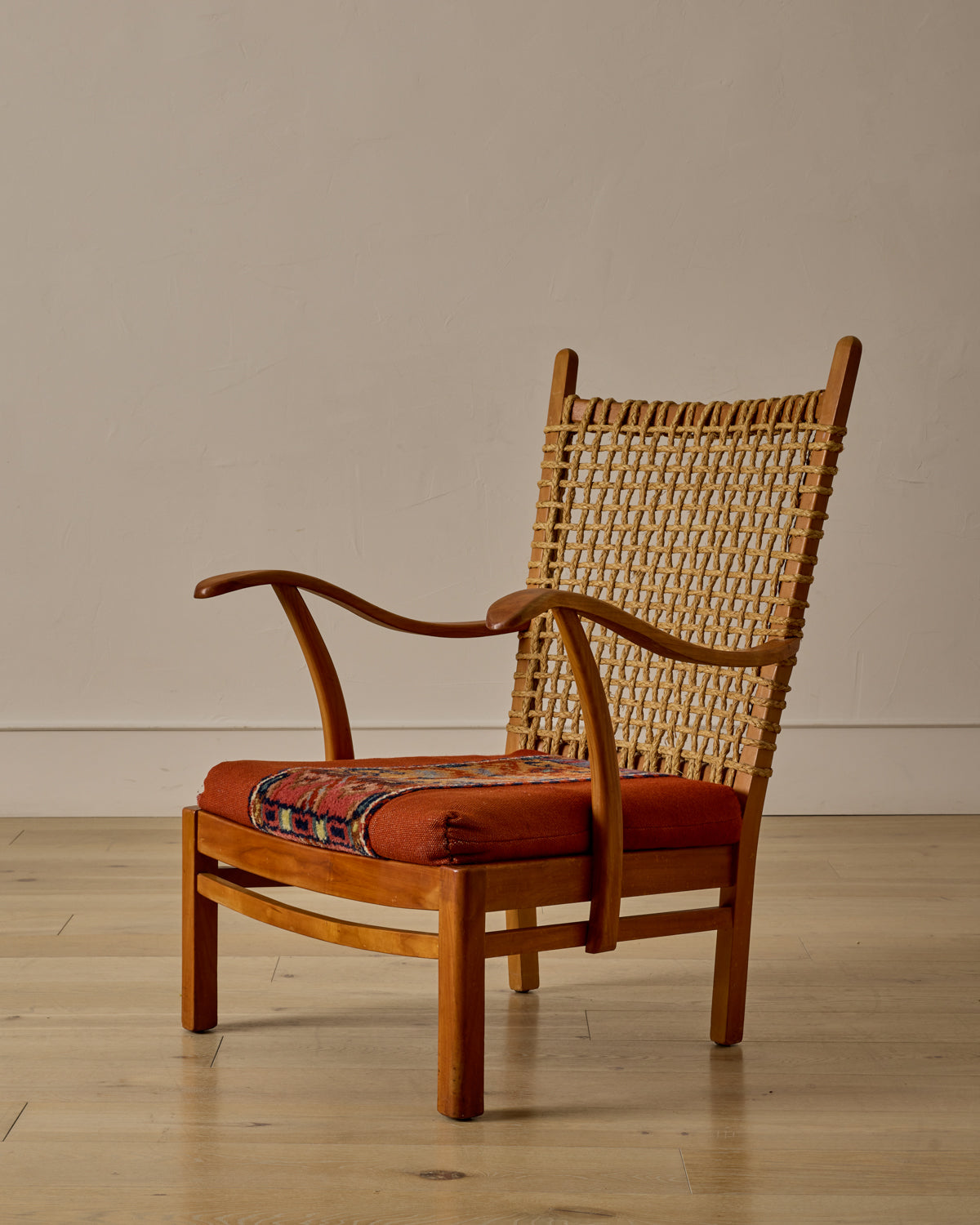 Lostine - 1940s Dutch High Back Rope Chair
