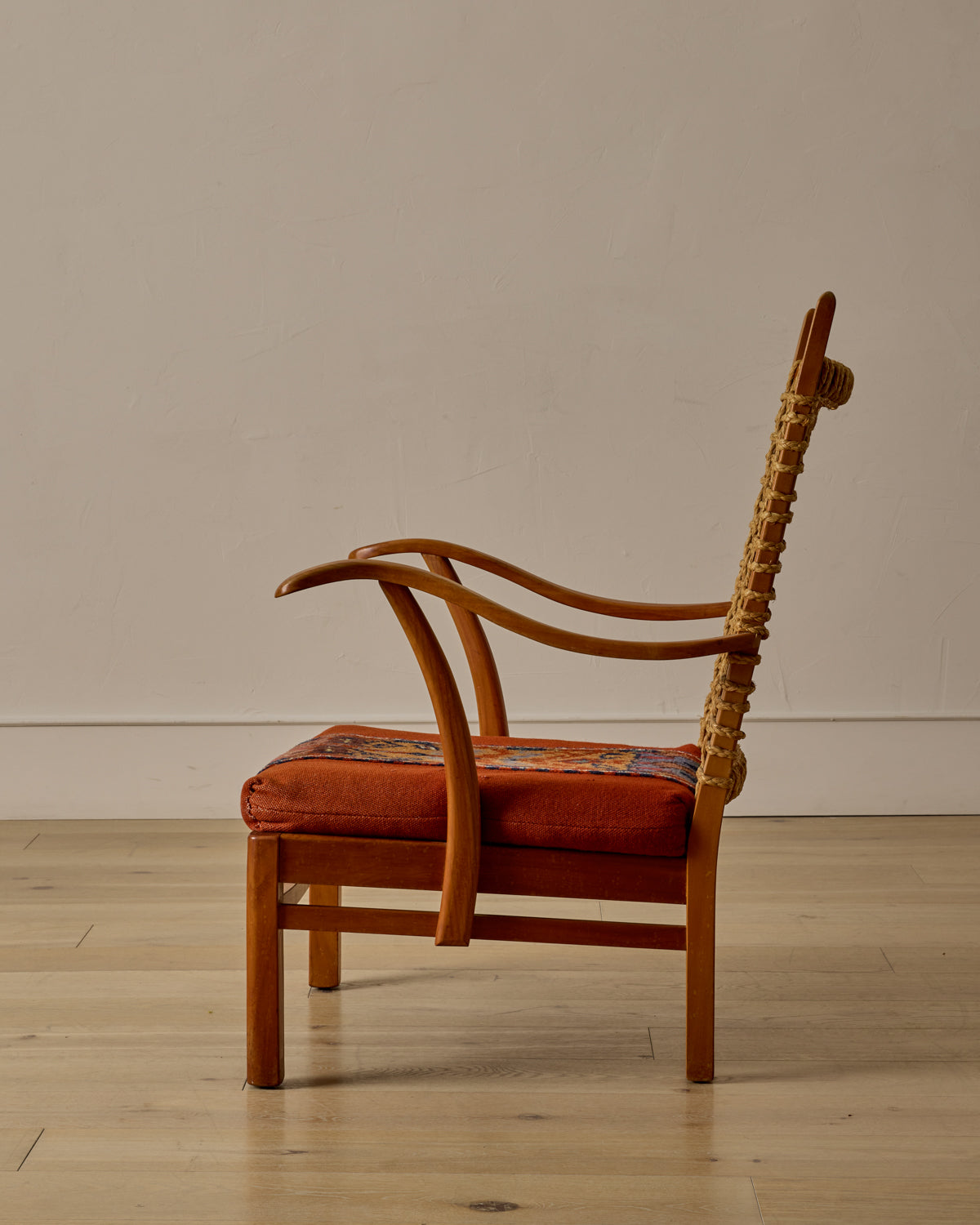 Lostine - 1940s Dutch High Back Rope Chair