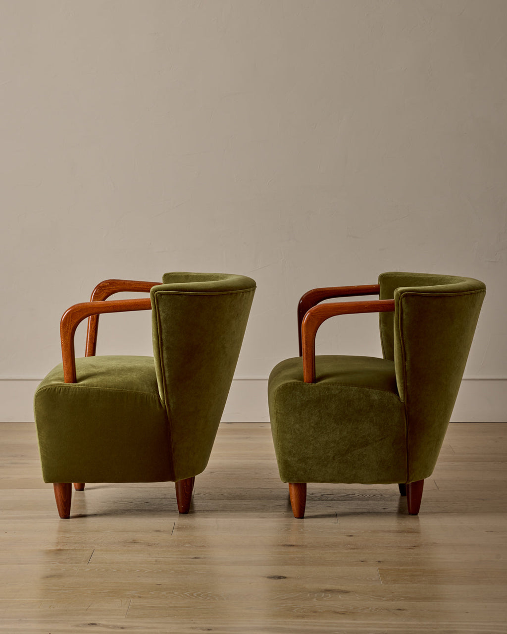 Lostine - Pair of Beech Frame Easy Chairs