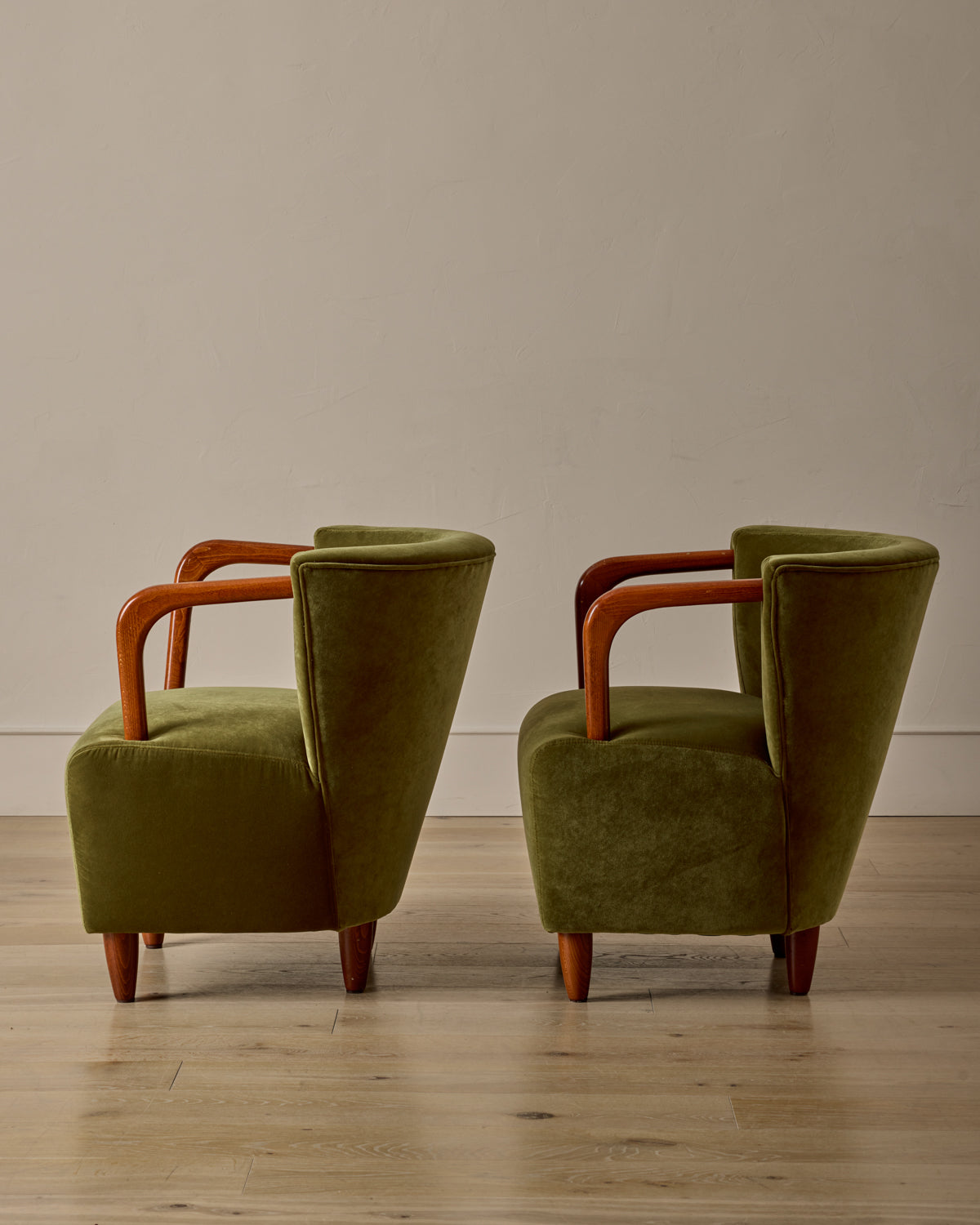 Lostine - Pair of Beech Frame Easy Chairs