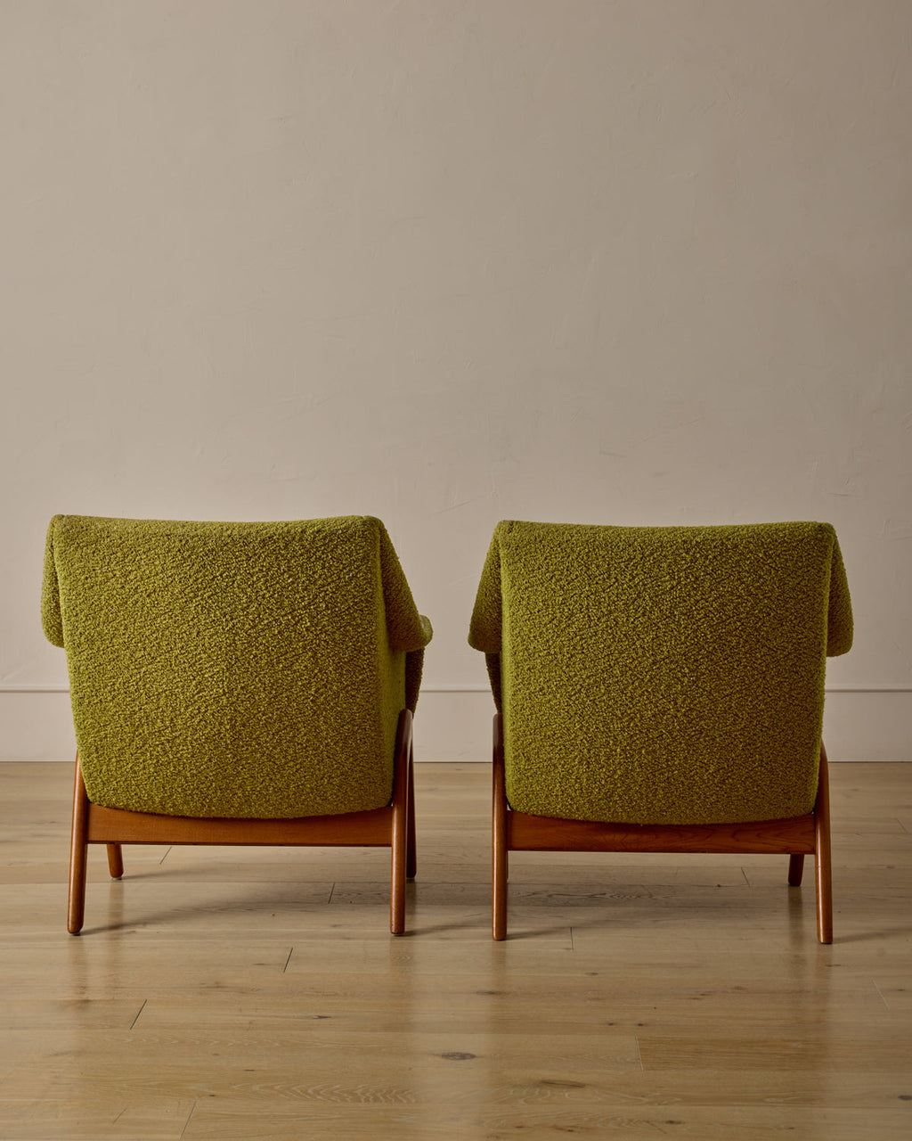 Lostine - Pair of Oak Frame Easy Chairs