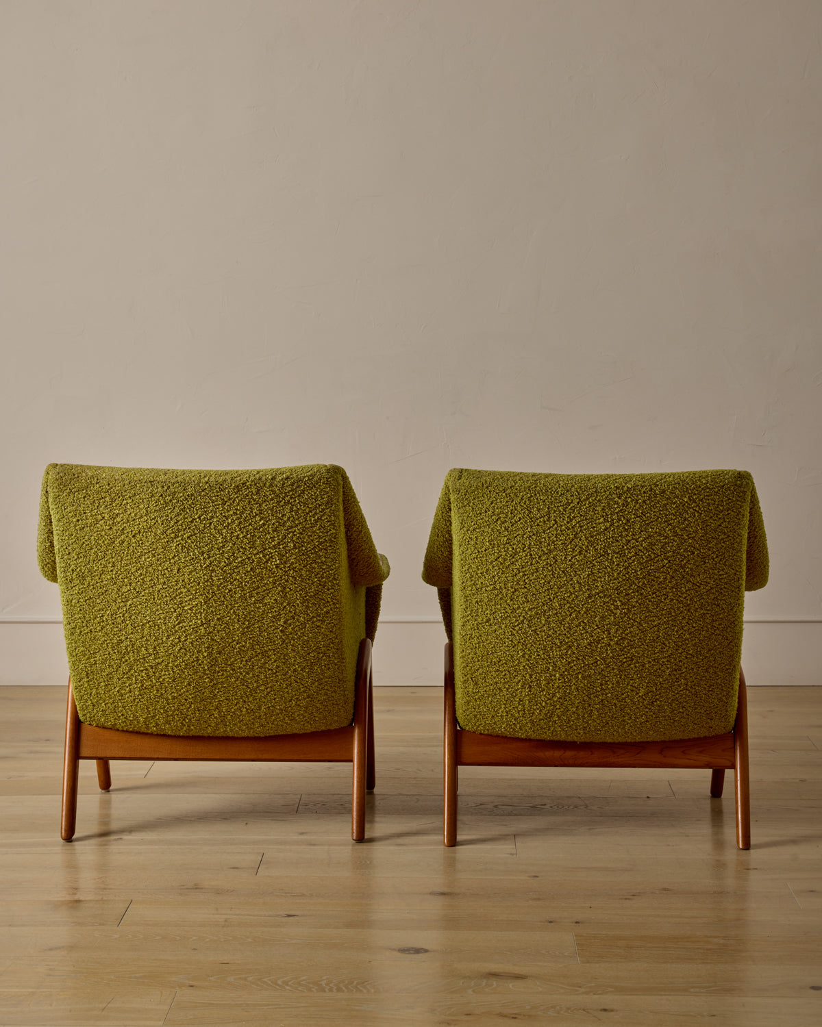 Lostine - Pair of Oak Frame Easy Chairs