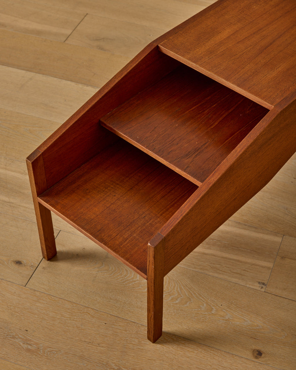 Lostine - Mid - Century Teak Tiered Table
