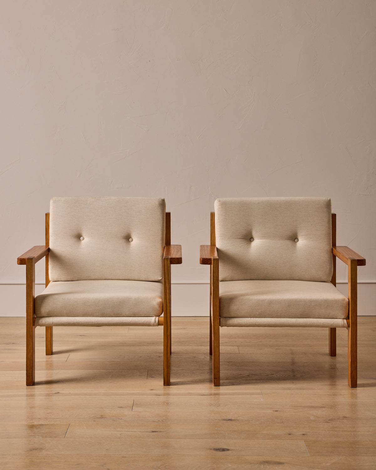Lostine - Pair of Baltic Pine Lounge Chairs