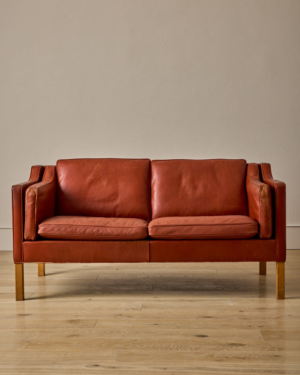Lostine - Red 2 - Seater Leather Sofa