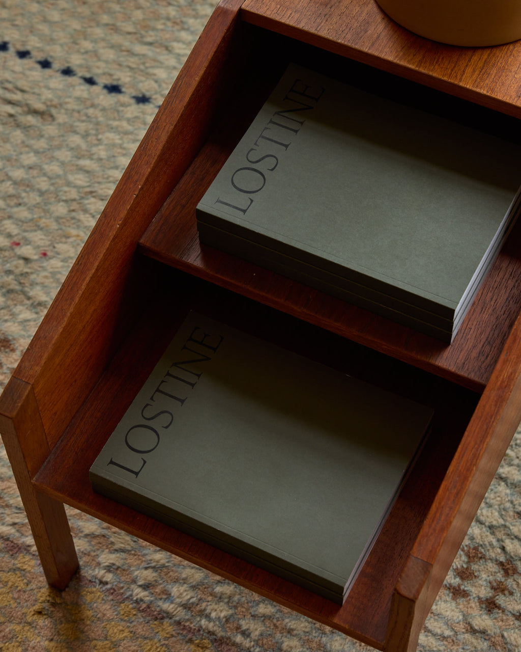 Lostine - Mid - Century Teak Tiered Table
