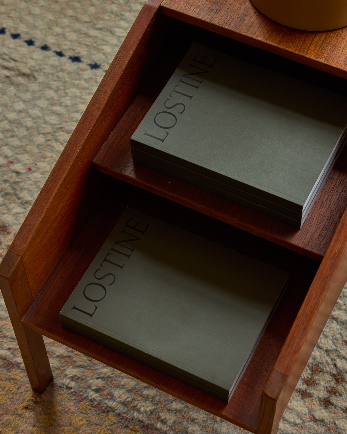 Lostine - Mid - Century Teak Tiered Table