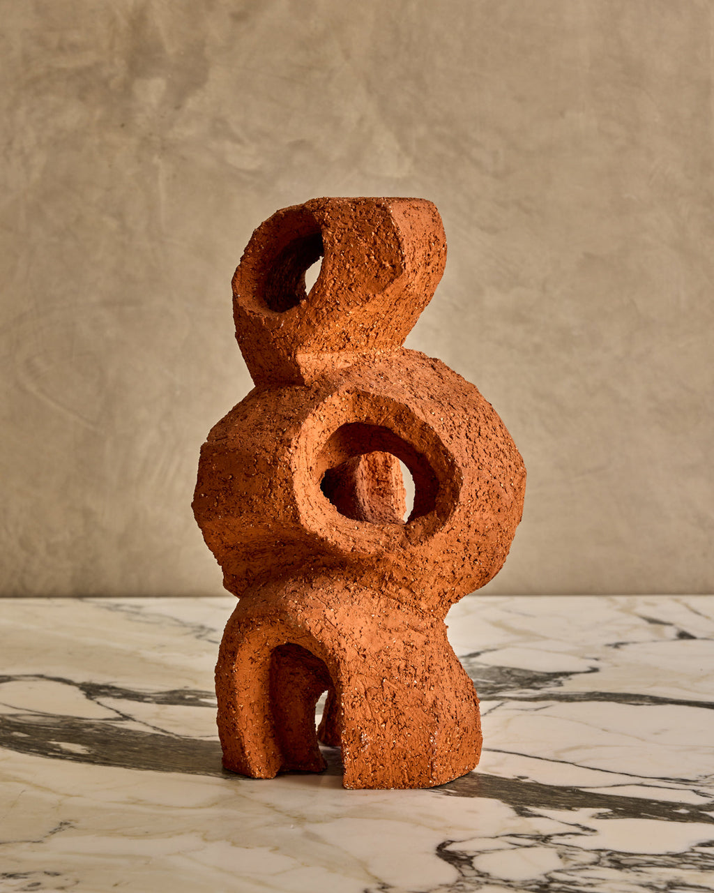 Lostine - Terracotta Abstract Ceramic Sculpture