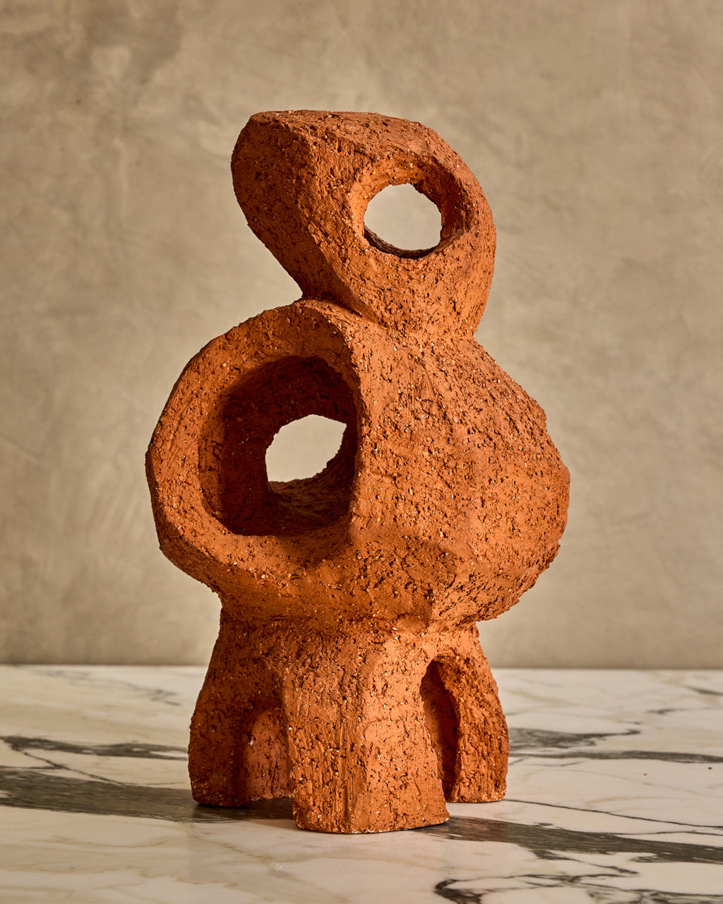 Lostine - Terracotta Abstract Ceramic Sculpture