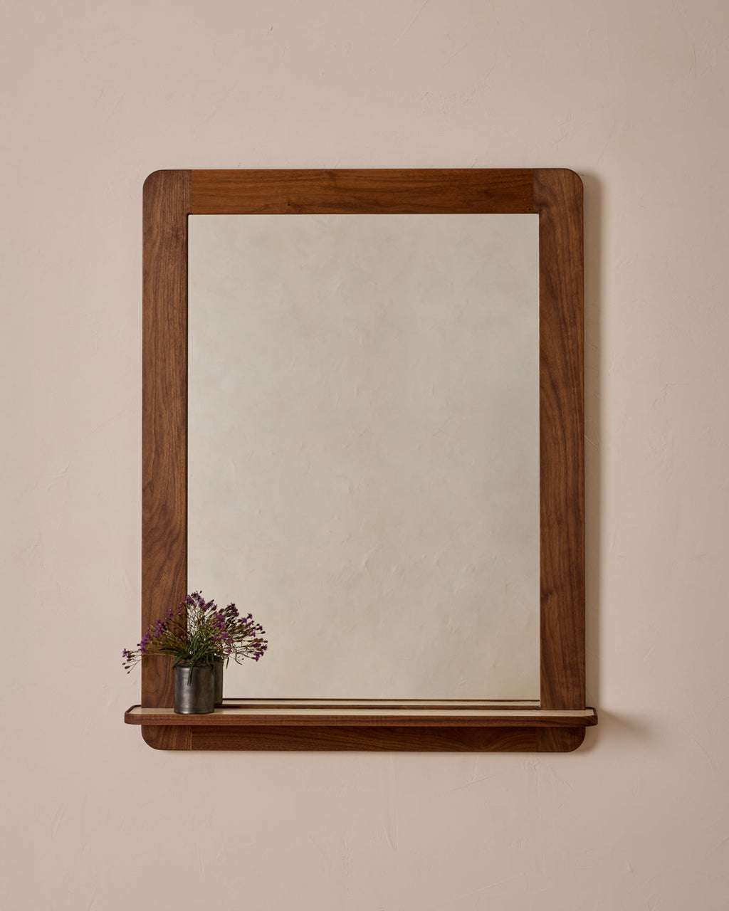 Lostine - Bennett Mirror with Shelf - Black Walnut