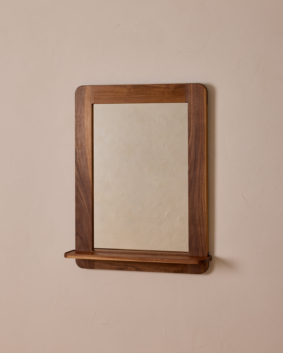 Lostine - Bennett Mirror with Shelf - Black Walnut