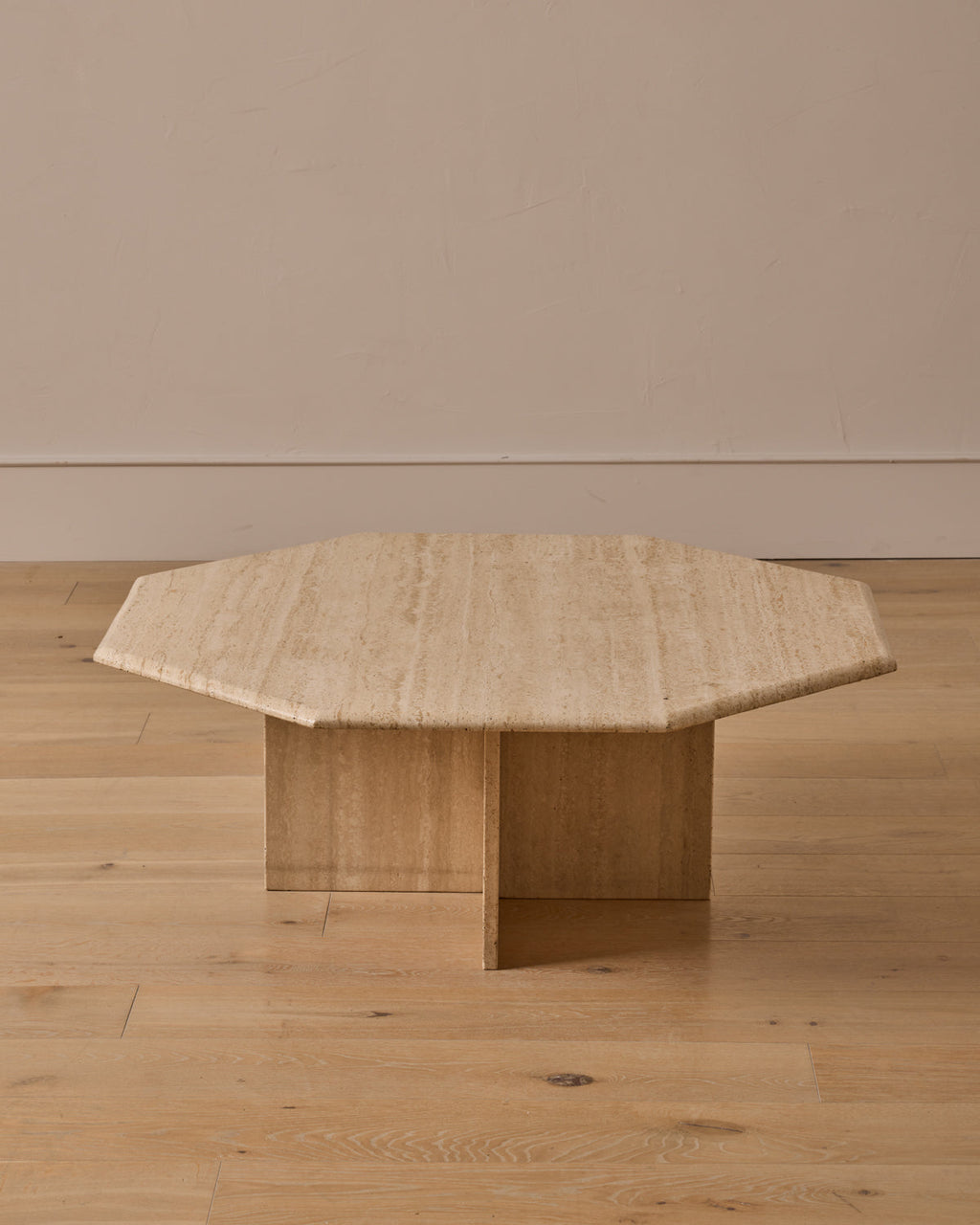 Lostine - Octagon Travertine Coffee Table