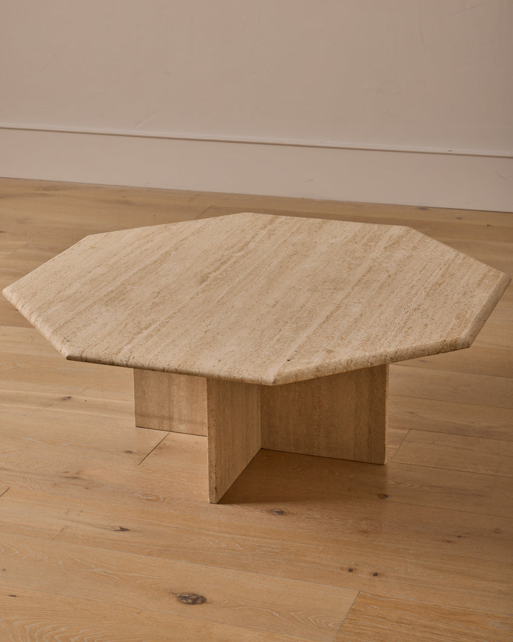 Lostine - Octagon Travertine Coffee Table
