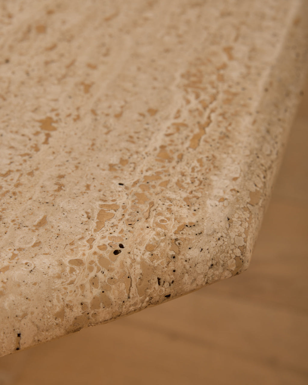 Lostine - Octagon Travertine Coffee Table