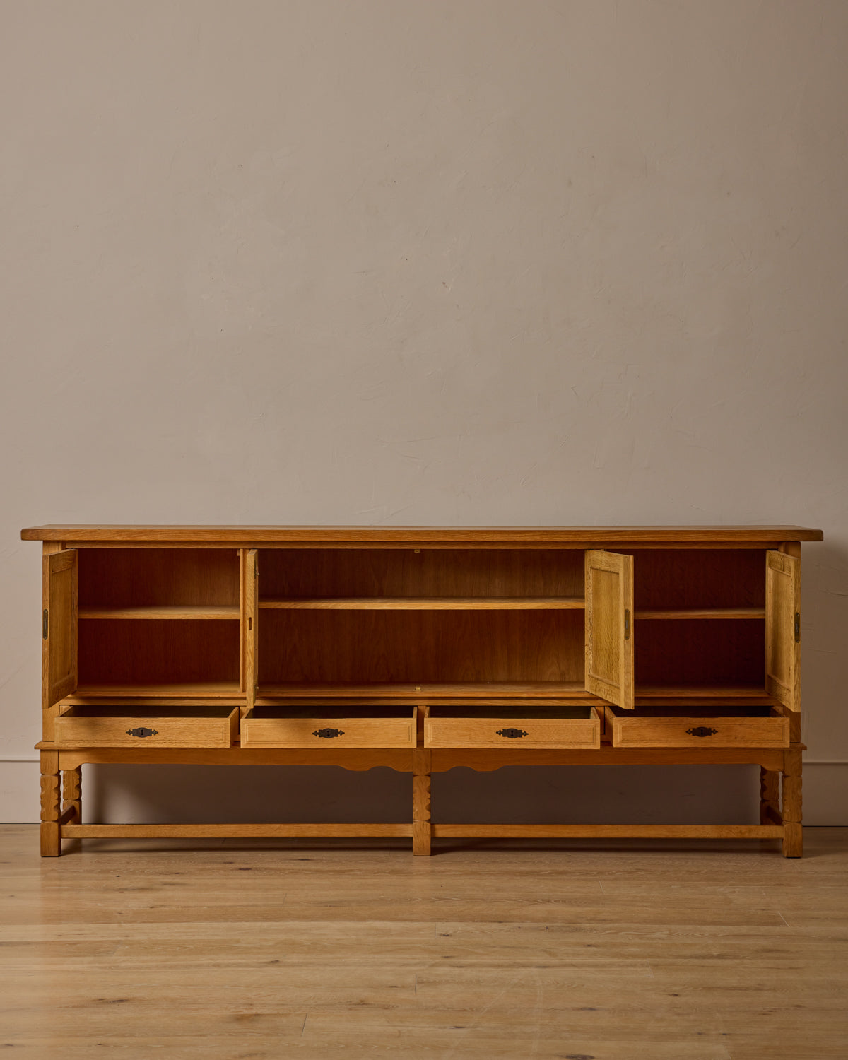 Lostine - 1960s Oak Sideboard by Henning Kjaernulf