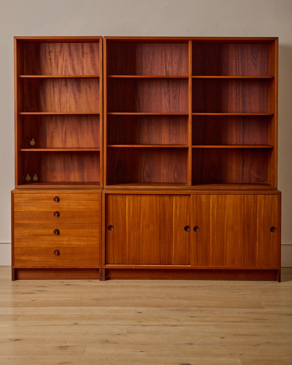 Lostine - Teak 4 - Piece Bookcase by Børge Mogensen