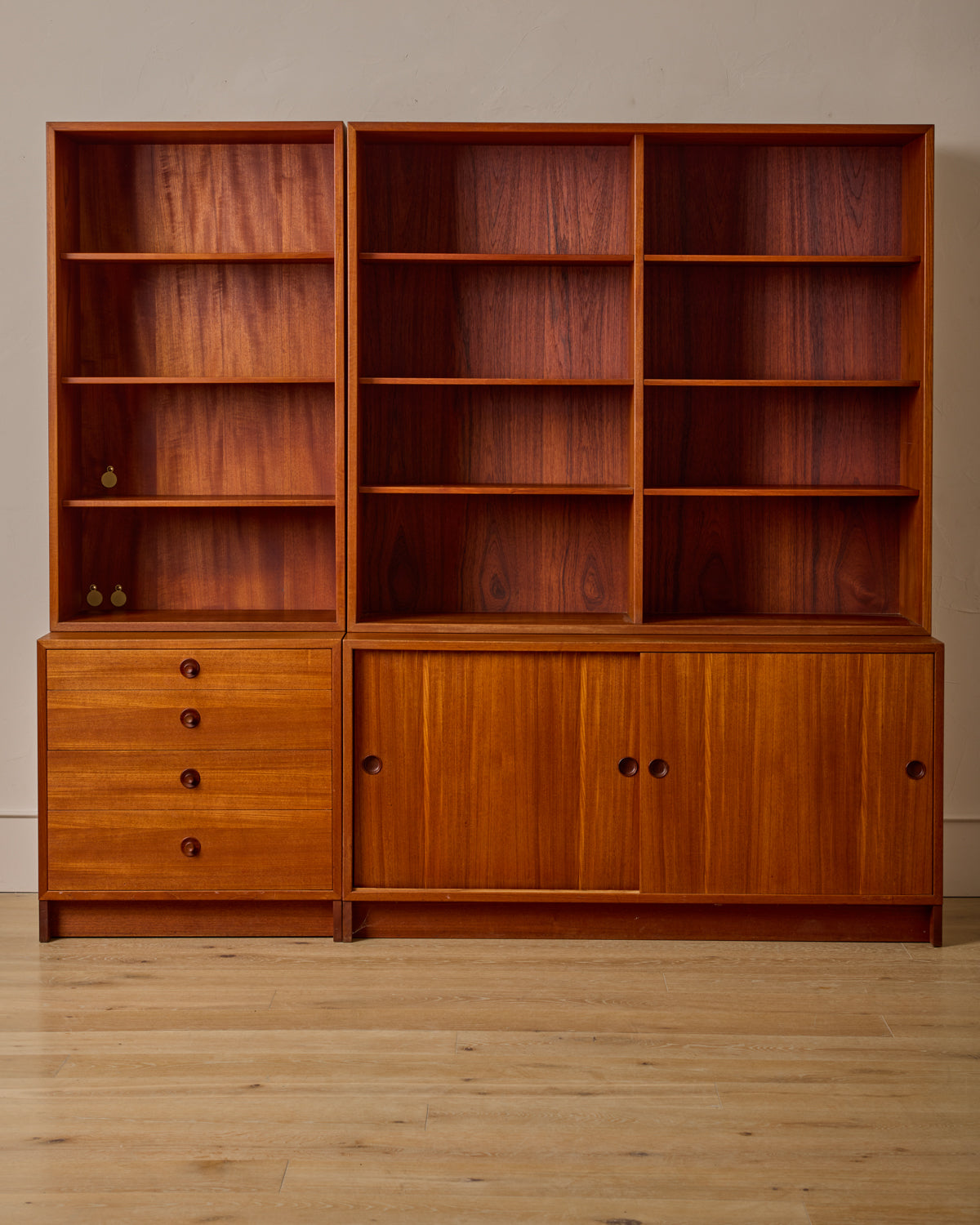 Lostine - Teak 4 - Piece Bookcase by Børge Mogensen