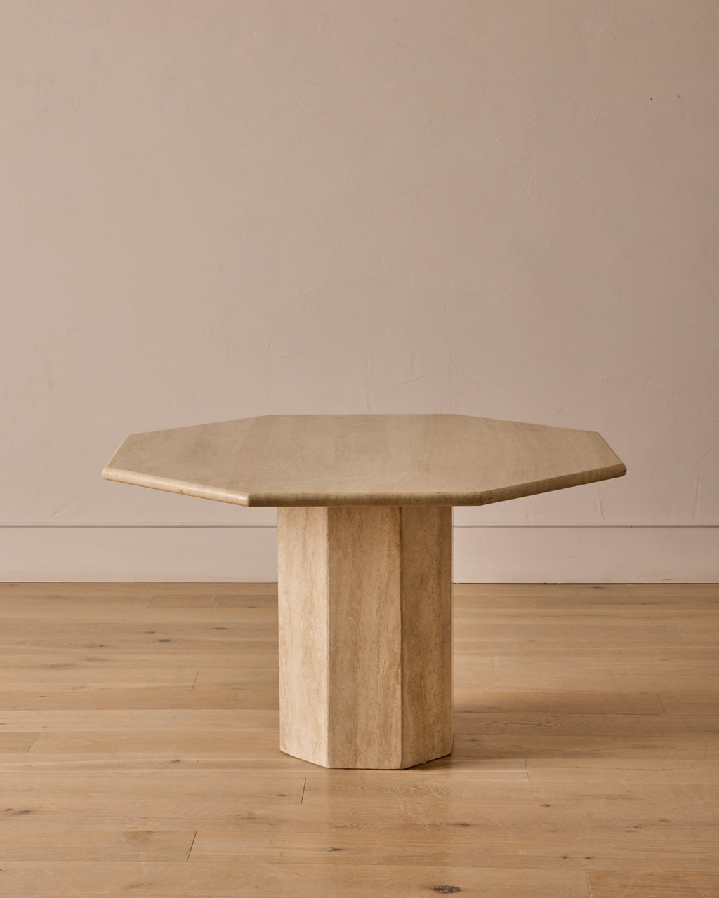 Lostine - Octagon Travertine Dining Table