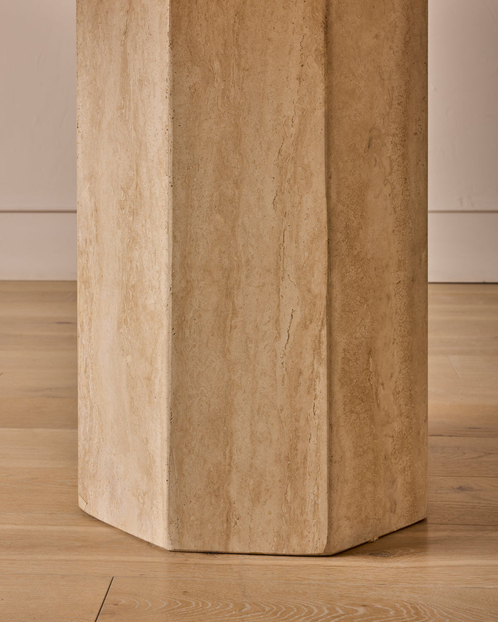 Lostine - Octagon Travertine Dining Table