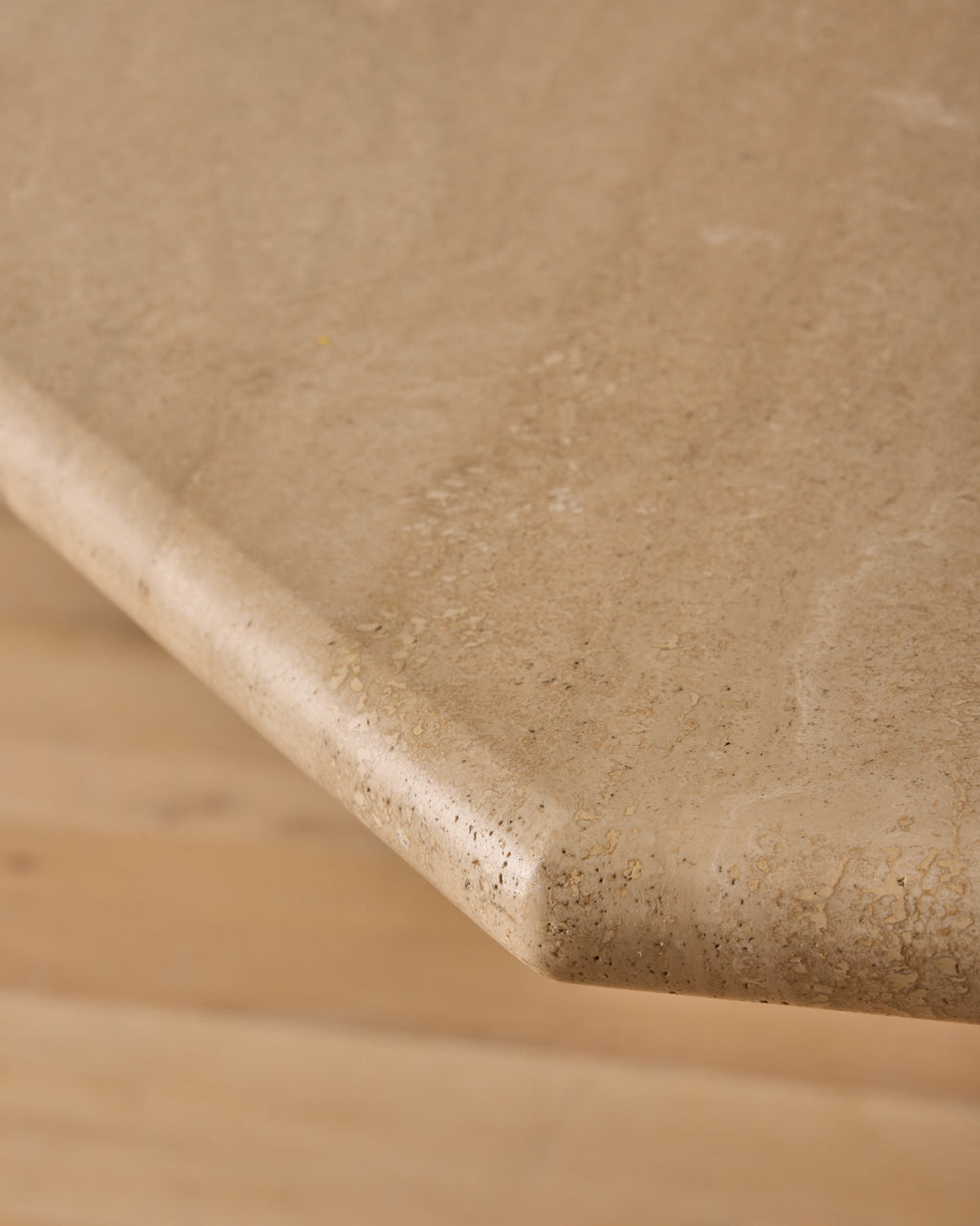 Lostine - Octagon Travertine Dining Table