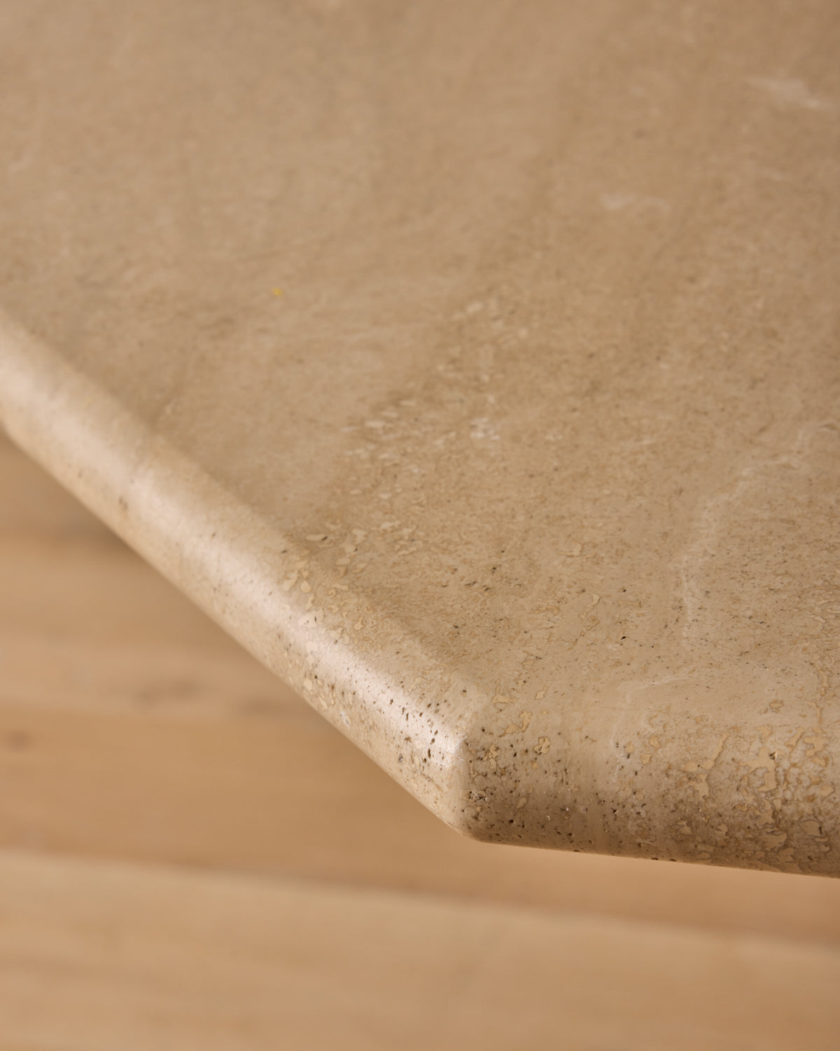 Lostine - Octagon Travertine Dining Table