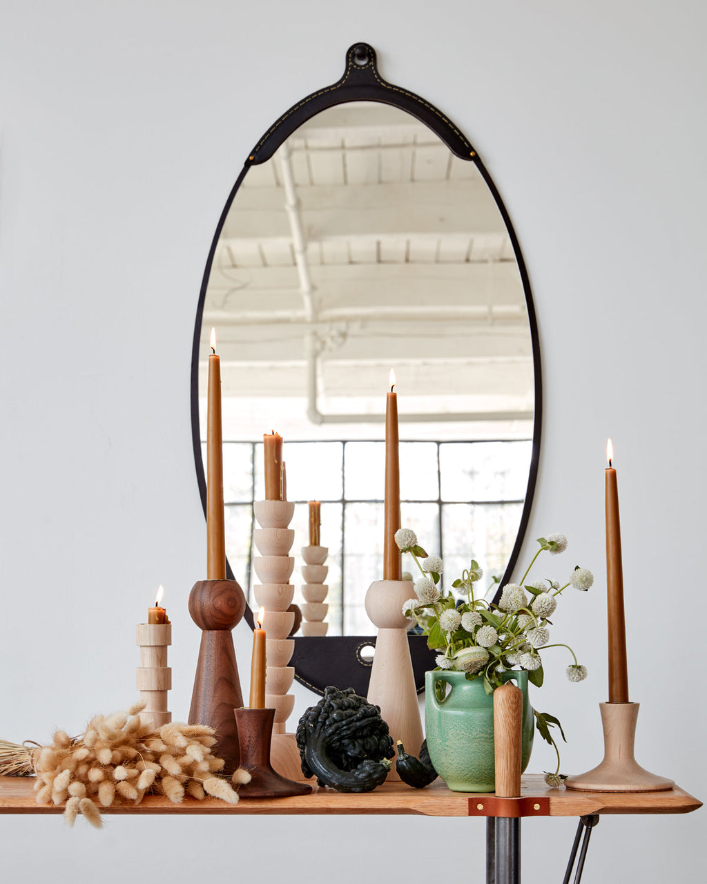 Lostine - Fairmount Long Oval Mirror - Black