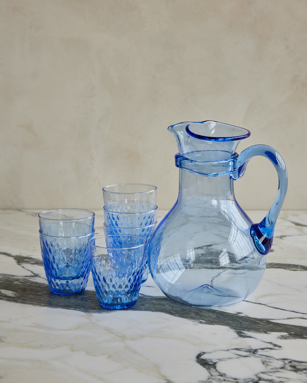 Lostine - Rice Patterned Tumblers - Set of 6 - Blue