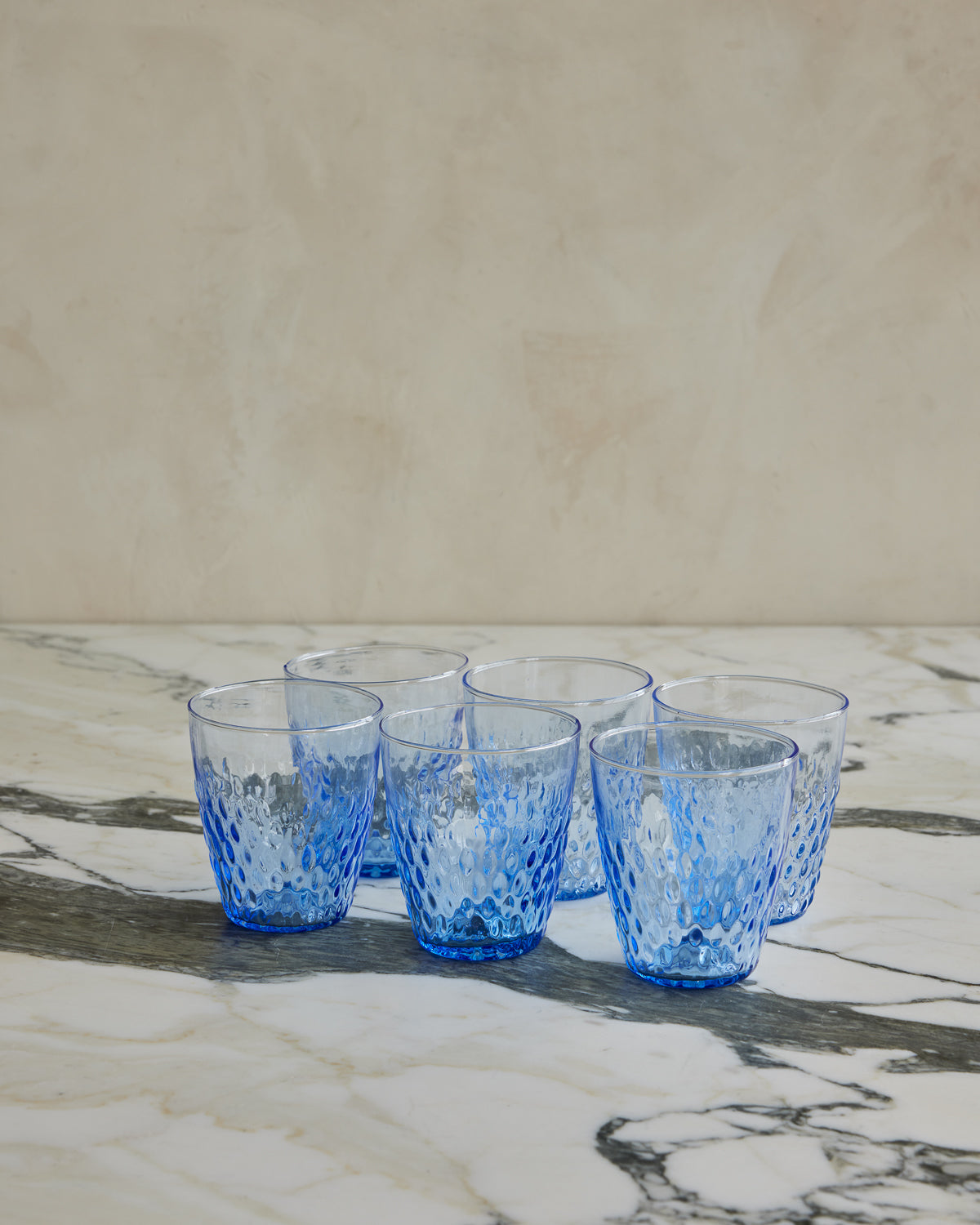 Lostine - Rice Patterned Tumblers - Set of 6 - Blue