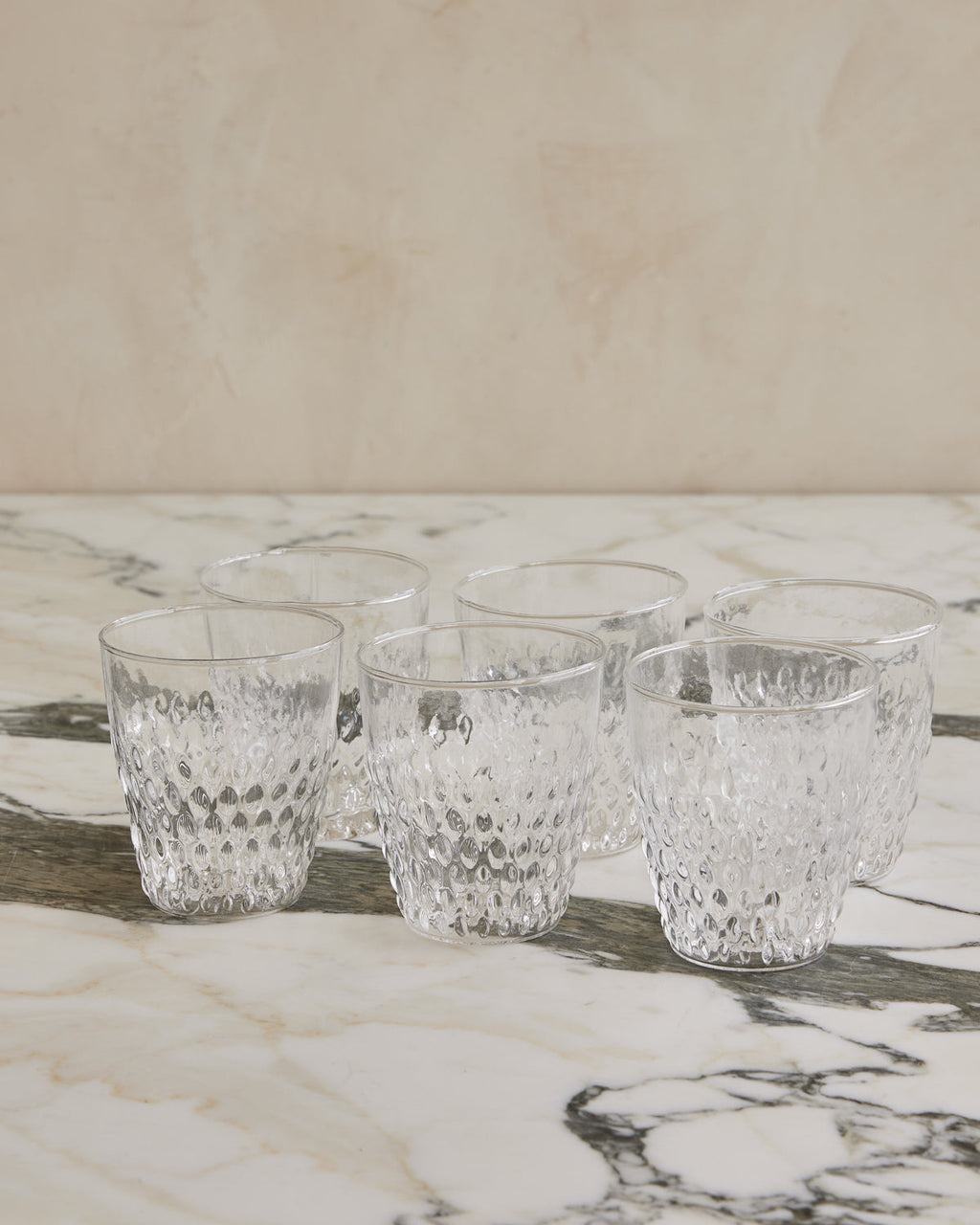 Lostine - Rice Patterned Tumblers - Set of 6 - Clear