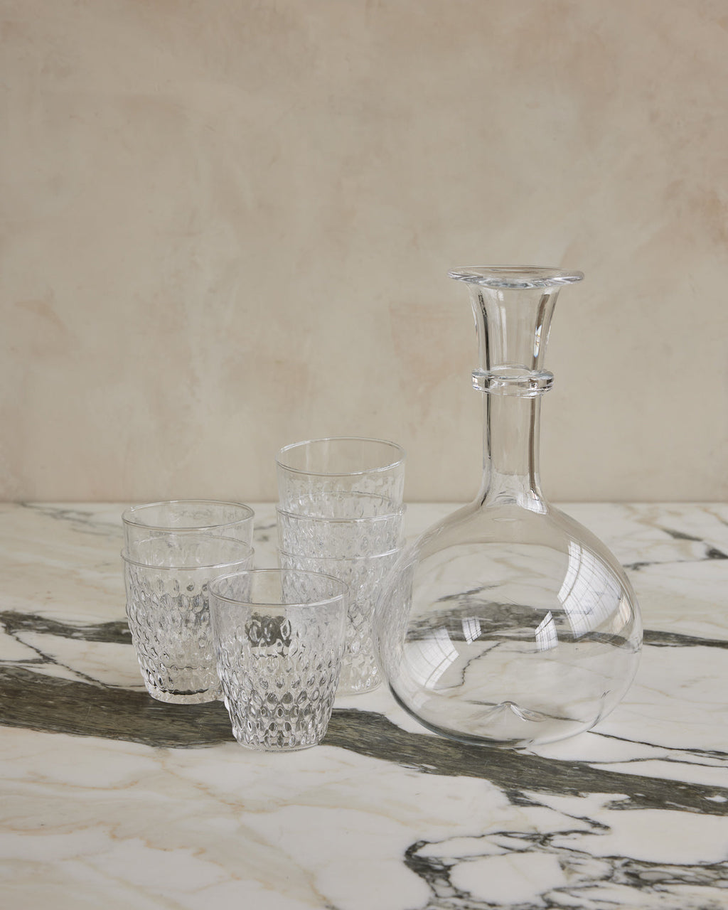 Lostine - Rice Patterned Tumblers - Set of 6 - Clear