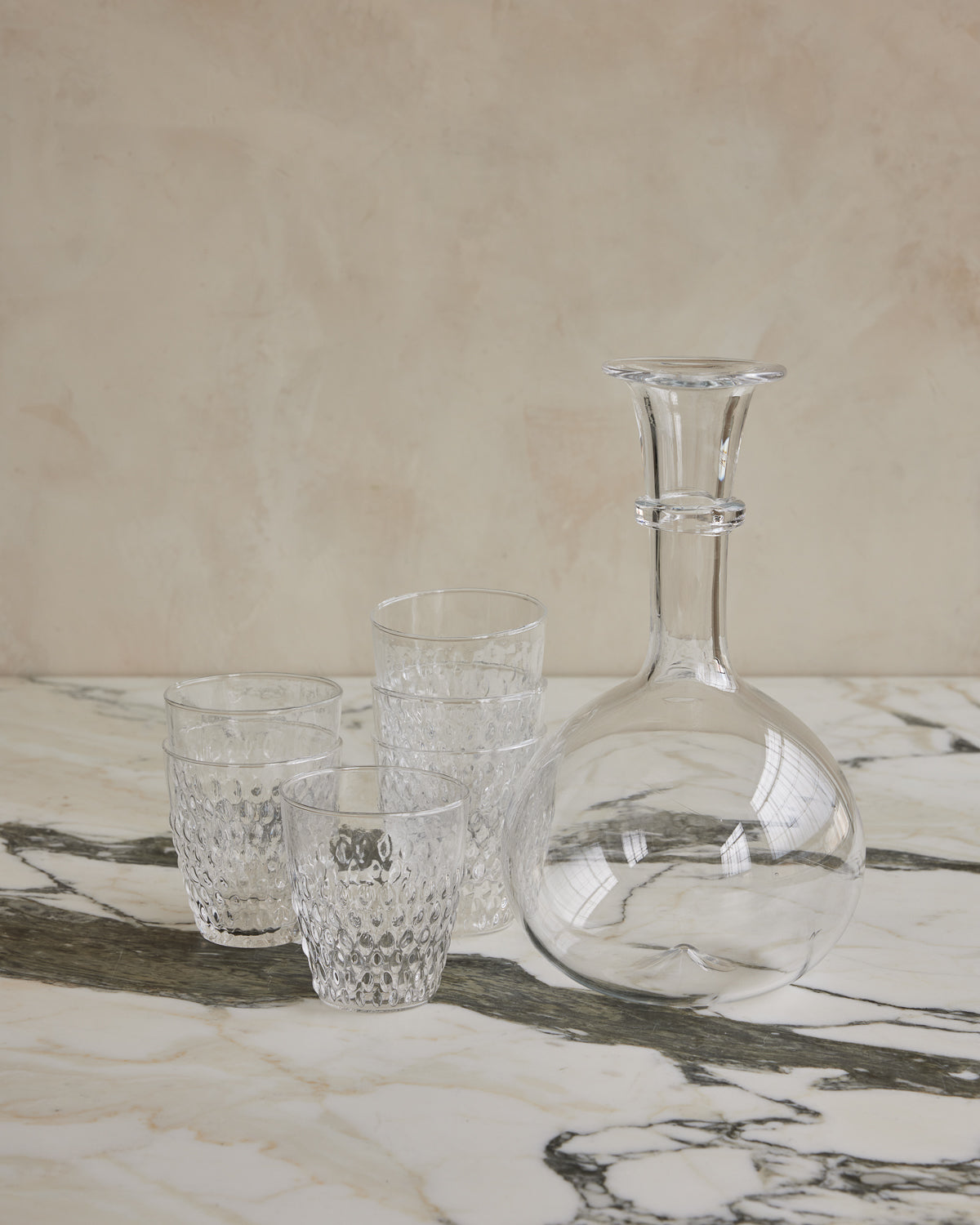 Lostine - Rice Patterned Tumblers - Set of 6 - Clear