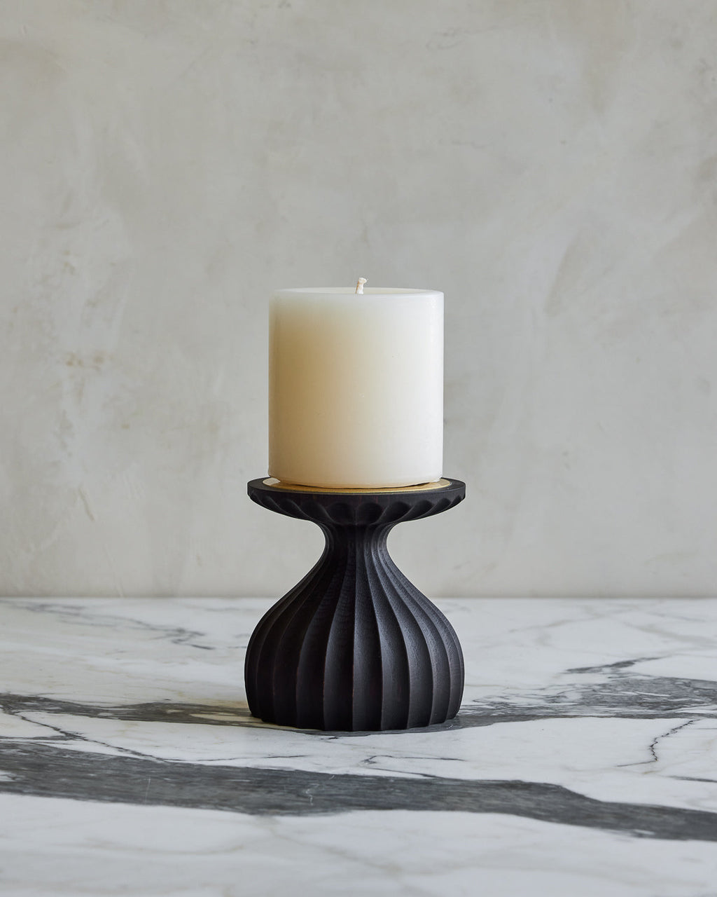 Lostine - Paloma Pillar Candle Holders - Dark Wash