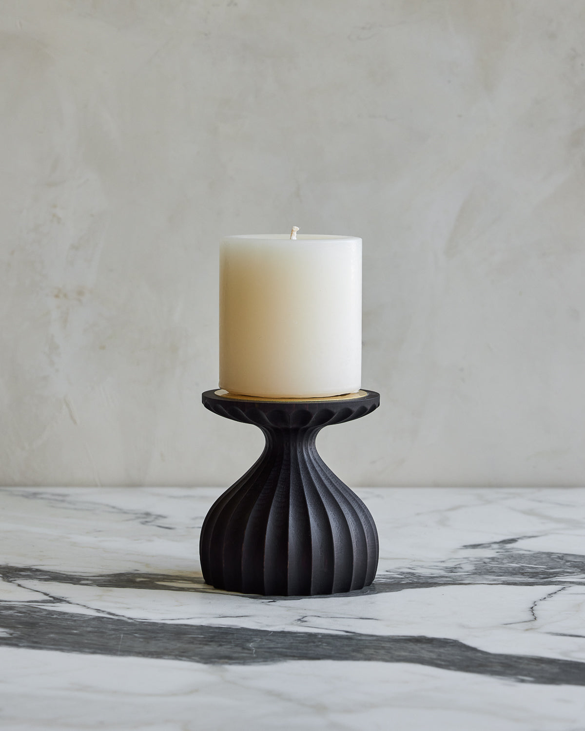 Lostine - Paloma Pillar Candle Holders - Dark Wash