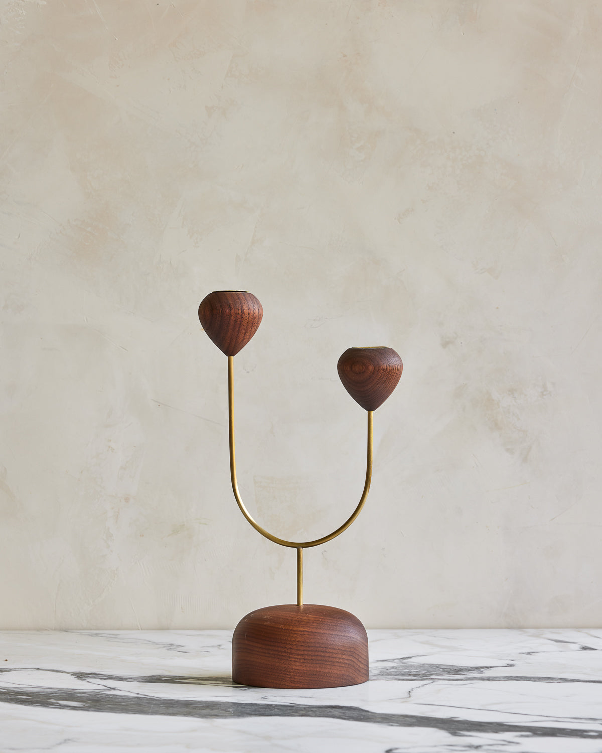 Lostine - Tulip Candle Holder Set - Black Walnut