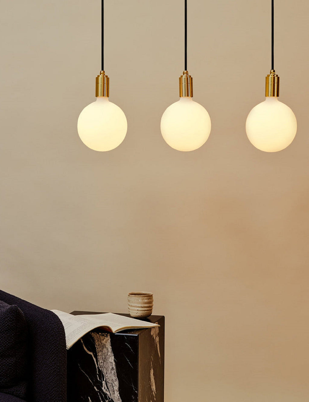 Lulu and Georgia - Triple Linear Pendant Light with Sphere IV by Tala
