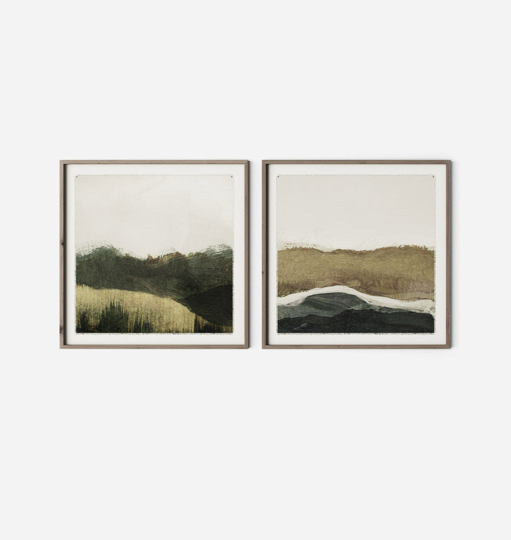 Amber Interiors - Lands Diptych by Dan Hobday Framed Print