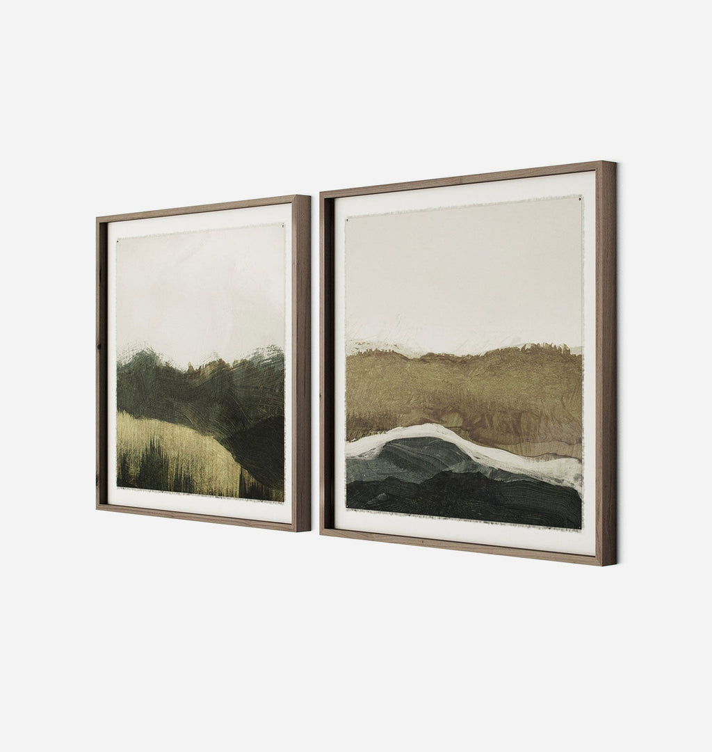 Amber Interiors - Lands Diptych by Dan Hobday Framed Print