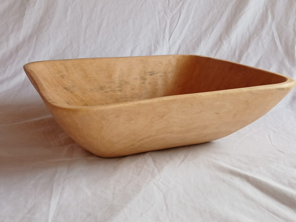 Terra Klay - Large 17 inch Nesting Square Wooden Bowl